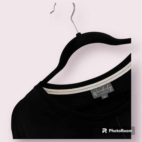 Wonderly Studio XL Black Long Sleeve Baby Terry Dress - Picture 3 of 7